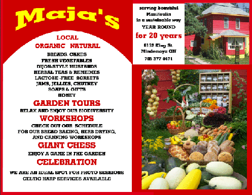 Maja's organic food - Manitoulin Island